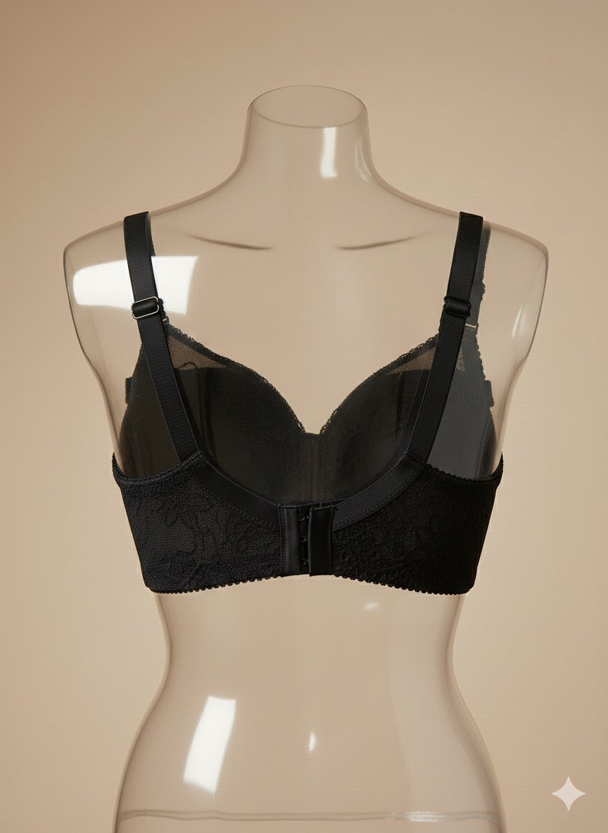 Sexy Bridal Bra – Underwired Pink Net Lace Double Padded Bra