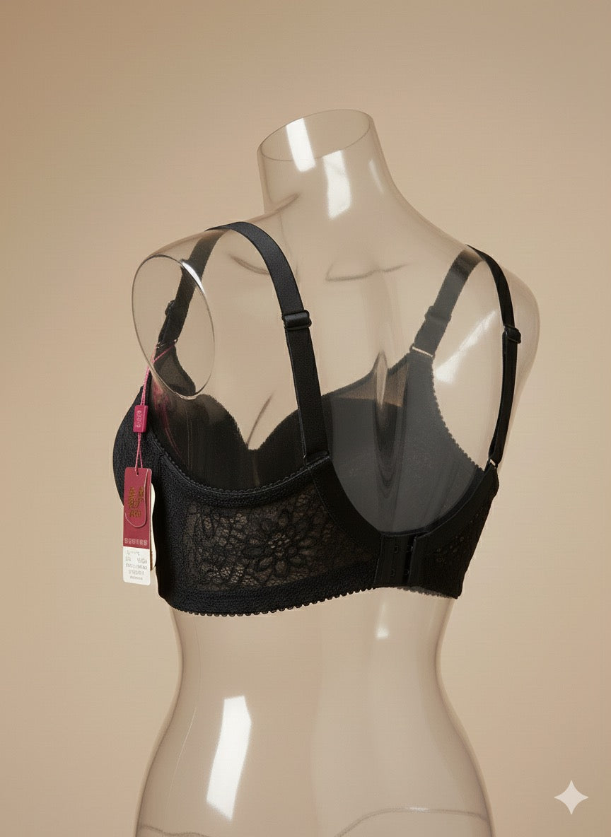 Sexy Bridal Bra – Underwired Pink Net Lace Double Padded Bra